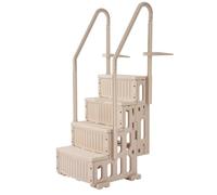 VEVOR Escalera para Piscina, 4 Escalones con Pasamanos Dobles Resistentes Antideslizantes, Carga 181,4kg, para Piscinas Enterradas Elevadas con Cualquier Superficie Cubierta, 874 x 808 x 1985 mm