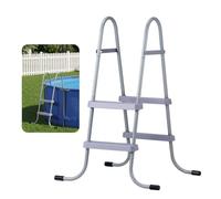 VEVOR Escalera para Piscina Desmontable de 2 Peldaños Capacidad 136 kg, Escalera de Seguridad de Acero al Carbono Antideslizante con Pasamanos Ergonómicos, Patas de Goma para Piscina Elevada de 83,8cm