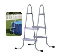 VEVOR Escalera para Piscina Desmontable de 2 Peldaños Capacidad 136 kg, Escalera de Seguridad de Acero al Carbono Antideslizante con Pasamanos Ergonómicos, Patas de Goma para Piscina Elevada de 83,8cm