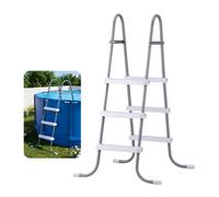VEVOR Escalera para Piscina Desmontable de 3 Peldaños hasta 136 kg, Escalera de Seguridad de Acero al Carbono Antideslizante con Patas de Goma, Pasamanos Ergonómicos para Piscina Elevada de 106,7 cm
