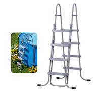 VEVOR Escalera para Piscina Desmontable de 4 Peldaños Capacidad 136kg, Escalera de Seguridad Antideslizante de Acero al Carbono con Pasamanos Ergonómicos, Patas de Goma para Piscina Elevada de 132,1cm