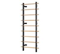 VEVOR Escalera Sueca de Gimnasio con Barras de Madera Maciza 9 Niveles Juego de Entrenamiento con Espaldera para Interior Capacidad de 150 kg Montaje de Pared para Hogar, Estudio de Baile, Gimnasio