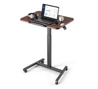 VEVOR Escritorio de Pie de 650 x 480 mm Altura Ajustable 760-1102 mm, Capacidad de 15 kg, Tablero Inclinable 0 a 90°, Mesa Móvil Compacta de Metal con Ruedas para Oficina Sala de Estar Dormitorio Casa
