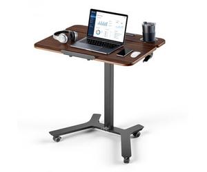 VEVOR Escritorio de Pie de 715 x 525 mm Altura Ajustable 750-1100 mm, Tablero Inclinable 0 a 90°, Capacidad de 15 kg, Mesa Móvil Compacta de Metal con Ruedas para Oficina Casa Dormitorio Sala de Estar