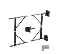 VEVOR Escuadra para Marco de Puerta Anti Hundimiento 305 x 195 x 38 mm 1 Juego Soporte de Esquina de Hierro, Puertas de Cobertizo, Puertas de Corral, Puertas de Entrada, Puertas de Establo, Negro