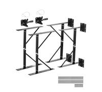 VEVOR Escuadra para Marco de Puerta Anti Hundimiento 305 x 195 x 38 mm 2 Juegos Soporte de Esquina de Hierro, Puertas de Cobertizo, Puertas de Corral, Puertas de Entrada, Puertas de Establo, Negro