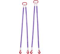 VEVOR Eslingas de Elevación, Eslingas de Poliéster de Doble Rama con Gancho, 2 T, 1,5 m de Longitud, Correa de Aparejo Resistente, para Motores, Grúas, Polipastos y Camiones, 1705 x 155 x 20 mm