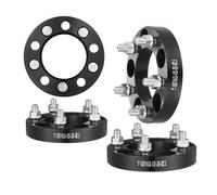 VEVOR Espaciadores de Rueda, Adaptadores de Rueda de φ 150 x 57,4 mm, 5 Espárragos, Pernos con Centro de Orificio de 82,5 mm, Aptos para Jeep y Ford 1984-2013, 4 uds, Negro, Aleación de Aluminio