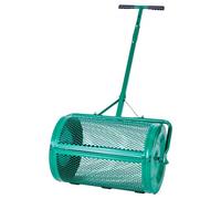 VEVOR Esparcidor de Compost Ancho de 67 cm con Asa de Empuje Remolque 4 Alturas Ajustables Esparcidor de Turba de Acero con Recubrimiento en Polvo para Jardín, Césped, Terreno Agrícola, Verde