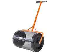 VEVOR Esparcidor de Compost Ancho de 67 cm con Mango en Forma de T 3 Niveles de Altura Esparcidor de Turba de Acero con Recubrimiento en Polvo Resistente para Jardín, Césped, Terreno Agrícola, Negro