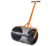 VEVOR Esparcidor de Compost Ancho de 67 cm con Mango en Forma de T 3 Niveles de Altura Esparcidor de Turba de Acero con Recubrimiento en Polvo Resistente para Jardín, Césped, Terreno Agrícola, Negro