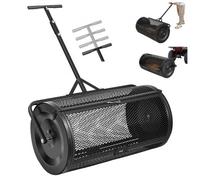 VEVOR Esparcidor de Compostaje 116 L, Ancho de Trabajo de 91 cm, Esparcidor de Semillas Abono Fertilizante, Cesto de Malla Metálica con Asa Ajustable de 4 Alturas Modo de Remolque, para Césped Jardín