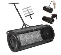 VEVOR Esparcidor de Compostaje 204 L, Ancho de Trabajo de 112 cm, Esparcidor de Semillas Abono Fertilizante, con Enganche de Remolque Mango Ajustable de 4 Alturas, Acero, para Césped Jardín Huerto