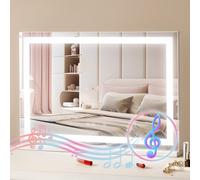 VEVOR Espejo de Maquillaje Iluminado 3 Colores con Bluetooth 800 x 120 x 572 mm