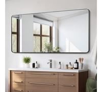VEVOR Espejo de Pared Rectangular 1828x915mm Marco de Aleación de Aluminio Negro