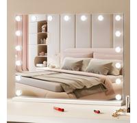 VEVOR Espejo de Tocador Hollywood con Luces, Bombillas Regulables y 3 Modos de Iluminación de Color, con Aumento Desmontable de 5X, Puerto USB, Tipo C, Control Táctil Inteligente, 800 x 138 x 622 mm