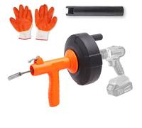 VEVOR Espiral de Limpieza de Tuberías 0,63x762 cm Cable de Acero de Resorte Limpiador de Drenaje de Alimentación Automática de Limpieza de Tuberías Limpiador de tuberías para Inodoros, Cocina, Baño