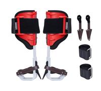 VEVOR Espuelas para Trepar Árboles de Aluminio Equipo de arboricultura Rojo
