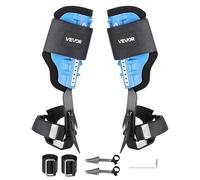 VEVOR Espuelas para Trepar Árboles, Escalada Ajustable en Altura, con Correas y Almohadilla Acolchada, Carga de 159 kg, Acero de Alta Resistencia, para Recolección de Fruta y Caza, Azul Cielo