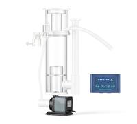 VEVOR Espumador de proteínas para acuario de agua salada de 30 a 80 galones con bomba de CC, desnatador de proteínas con bomba de molinete de CC, control ajustable, para acuarios de agua salada