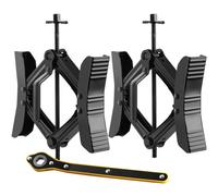 VEVOR Estabilizador de calzo para ruedas de caravana, calzo de bloqueo de neumáticos RV en forma de H, llave integrada para espacio de neumáticos de 3,5 a 12 pulgadas, 2 juegos de calzos para ruedas d