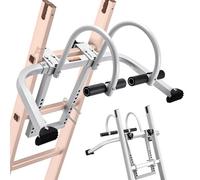 VEVOR Estabilizador de Escalera Gancho Separador de Escalera de Pared Extensible Accesorios para Escalera de Caballete de Techo Barra en T con Agarre de Goma de Acero Acceso a Techos Empinados
