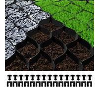 VEVOR Estabilizador de Grava 1885 lbs/pies2 Rejilla de Estabilización de Suelo Permeable 8,2m x 1,2m x 5,1cm para Entrada, Base de Cobertizo, Entrada de Vehículos Ligeros, Estacionamiento, Césped