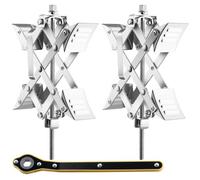 VEVOR Estabilizador de Ruedas para Vehículos Recreativos en Forma de X Calzo para Ruedas 2 Piezas Apto para Neumáticos de 3,8-25,4 cm con Llave de Trinquete y Bolsa de Almacenamiento para Caravanas