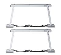 VEVOR Estabilizador Universal de Parachoques, para Autocaravanas, Remolques y Semirremolques, Compacto y Plegable, Altura Ajustable de 304,8 a 711,2 mm, 2 Unidades, 1440 x 115 x 711 mm, Plata