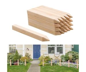 VEVOR Estacas de Madera de Abeto 20 Piezas 30,5 x 2,5 x 2,5 cm, Estacas de Jardín con Punta Afilada, Postes de Señalización para Cercas de Sedimentos, Límites de Patio, Sitios de Construcción
