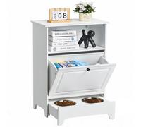 VEVOR Estación de Alimentación para Perros con 2 Cuencos 60x35x80 cm Madera