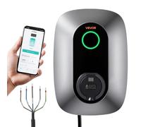 VEVOR Estación de Carga de Vehículo Eléctrico 11kW, 16A, 400V CA, Cargador de Coche Eléctrico Trifásico Tipo 2, Control por Aplicación, Indicador LED, para Vehículos Eléctricos e Híbridos Enchufables