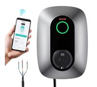 VEVOR Estación de Carga de Vehículo Eléctrico 7kW, 32A, 230V CA, Cargador de Coche Eléctrico Monofásico Tipo 2, Control por Aplicación, Indicador LED, para Vehículos Eléctricos e Híbridos Enchufables