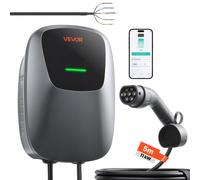 VEVOR Estación de Carga para Vehículo Eléctrico 11kW, 16A, 400V CA, Cargador EV Trifásico Tipo 2, Cable 5 m, Control por Aplicación, Indicador LED, para Vehículos Eléctricos e Híbridos Enchufables