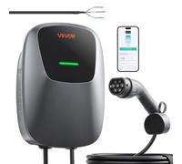 VEVOR Estación de Carga para Vehículo Eléctrico 7kW, 32A, 230V CA, Cargador EV Monofásico Tipo 2, Cable 5 m, Control por Aplicación, Indicador LED, para Vehículos Eléctricos e Híbridos Enchufables