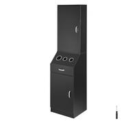 VEVOR Estación de Salón de Belleza, Gabinete de Almacenamiento de Salón, Juego de Estación de Estilista, con 3 Soportes para Secadores de Pelo, Gabinetes y un Cajón, para Salón, SPA, Peluquería