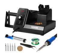 VEVOR Estación de Soldadura con Pantalla LCD de 80 W 215 x 150 x 220 mm Negro