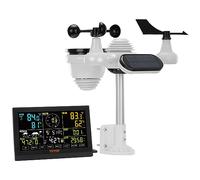 VEVOR Estación Meteorológica Inalámbrica 7 en 1 Pantalla a Color grande 19 cm (7.5-inch) Estación Meteorológica Digital Previsión de Datos Alarma para Temperatura Humedad Velocidad Dirección Viento Ll