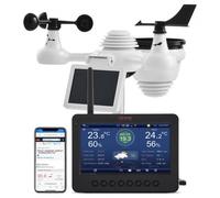 VEVOR Estación Meteorológica Wifi 7 en 1 Sensor Inalámbrico con Pantalla TFT 186mm (7 in)