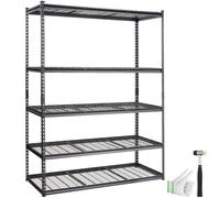 VEVOR Estante de almacenamiento, 5 niveles ajustables, capacidad de 2000 libras, estantes de garaje resistentes, 60 x 24 x 78 pulgadas para cocina, despensa, sótano, baño, armario de lino