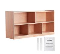 VEVOR Gabinete de Almacenamiento con Bandeja Móvil, Estante de Almacenamiento de 5 Compartimentos, 2 Estantes, Muebles para Cubículos de Aula, Aula del Hogar, Guardería y Preescolar