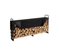 VEVOR Estante de Almacenamiento de Leña 259x36x117 cm Marco de Acero Soporte de Leña con Funda Impermeable 600D Oxford Leñero para Chimenea para 1/2 Cuerda de Leña Carga de 300 kg para Jardín Terraza