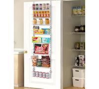 VEVOR Estante de Almacenamiento para Colgar Puerta 8 Niveles Organizador de despensa para puerta 42 x 18 x 164 cm Estante de Especias Colgante de Acero para Hogar, Cocina, Lavadero, Baño, Blanco