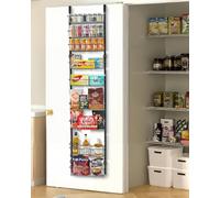VEVOR Estante de Almacenamiento para Colgar Puerta 9 Niveles Organizador de despensa para Puerta 42 x 18 x 195 cm Estante de Especias Colgante de Acero para Hogar, Cocina, Lavadero, Baño, Negro