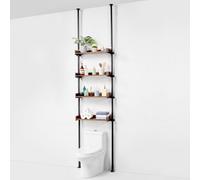 VEVOR Estante de almacenamiento para inodoro, organizador de baño ajustable de 4 niveles, estante de almacenamiento de acero con bajo contenido de carbono de 53 "-132", fácil de ensamblar, ahorra espa