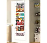 VEVOR Estante de Almacenamiento para Colgar Puerta 8 Niveles Organizador de despensa para Puerta 42 x 18 x 164 cm Estante de Especias Colgante de Acero para Hogar, Cocina, Lavadero, Baño, Negro
