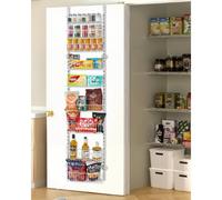 VEVOR Estante de Almacenamiento para Colgar Puerta 9 Niveles Organizador de despensa para Puerta 42 x 18 x 195 cm Estante de Especias Colgante de Acero para Hogar, Cocina, Lavadero, Baño, Blanco