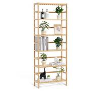VEVOR Estante de Bambú de 6 Niveles de 600 x 260 x 1610 mm, Estantería de Madera Abierta, Soporte Independiente para Plantas y Flores, Estantería Multifuncional para Dormitorio, Oficina, Estudio