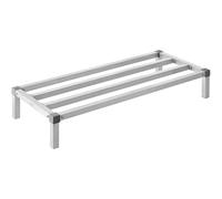 VEVOR Estante de Estiba de Aluminio 121,9x50,8x20,3 cm Estante de Almacenamiento Comercial Carga de 454 kg Fácil Montaje para Almacenamiento de Alimentos en Suelo, en Restaurantes, Cocinas, Garajes