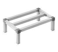 VEVOR Estante de Estiba de Aluminio 61x35,6x20,3 cm Estante de Almacenamiento Comercial Carga de 454 kg Fácil Montaje para Almacenamiento de Alimentos en Suelo, en Restaurantes, Cocinas, Garajes
